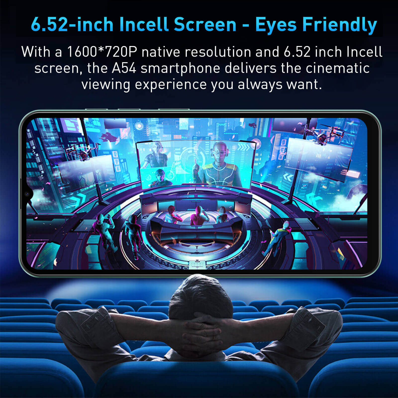 A54 6.5" Fashion Unlocked 4G Android Cell Phone | Face Recognition Included