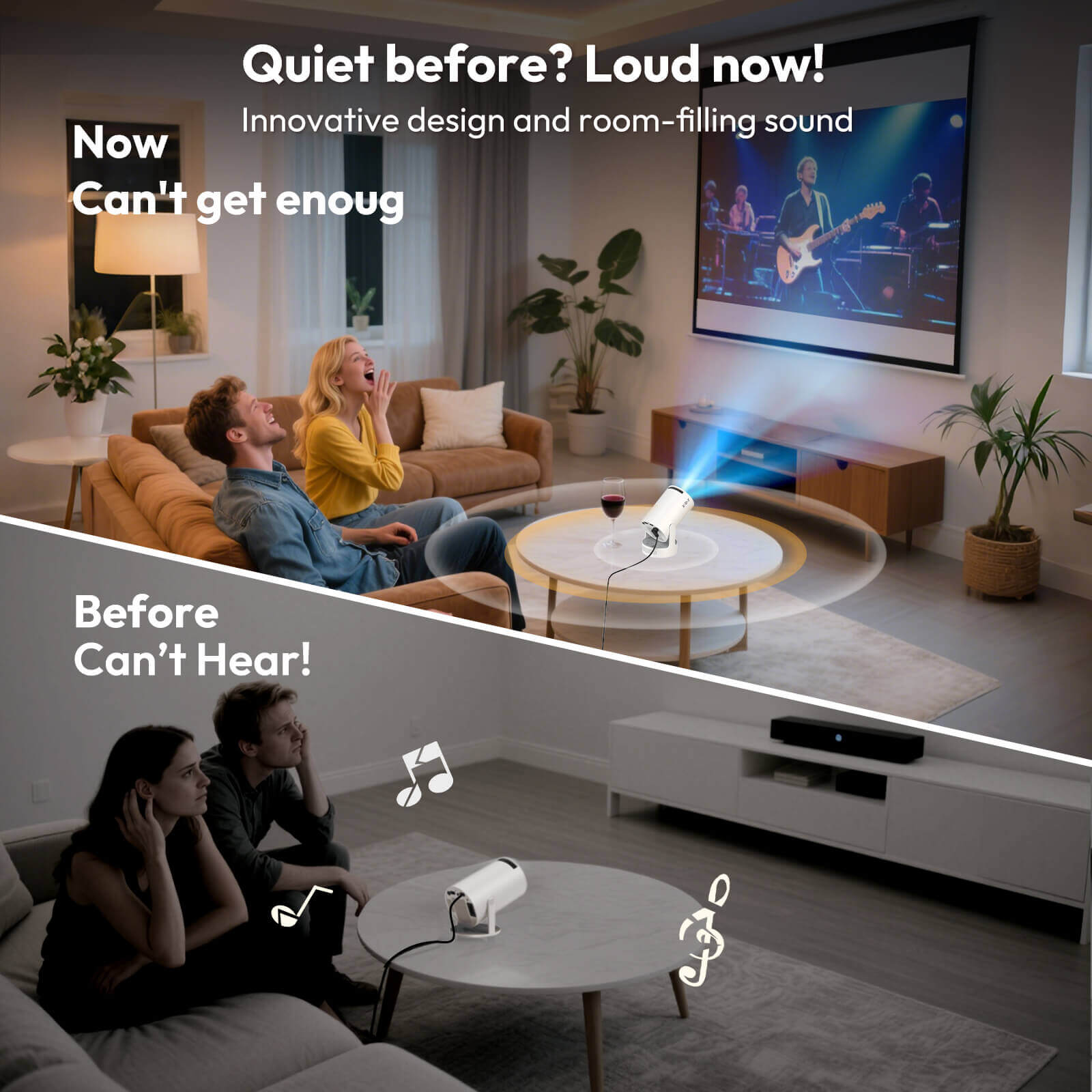 XGODY Gimbal 3S Portable Short-throw Projector, Android 11.0 system With Bluetooth And Dual-band WiFi6