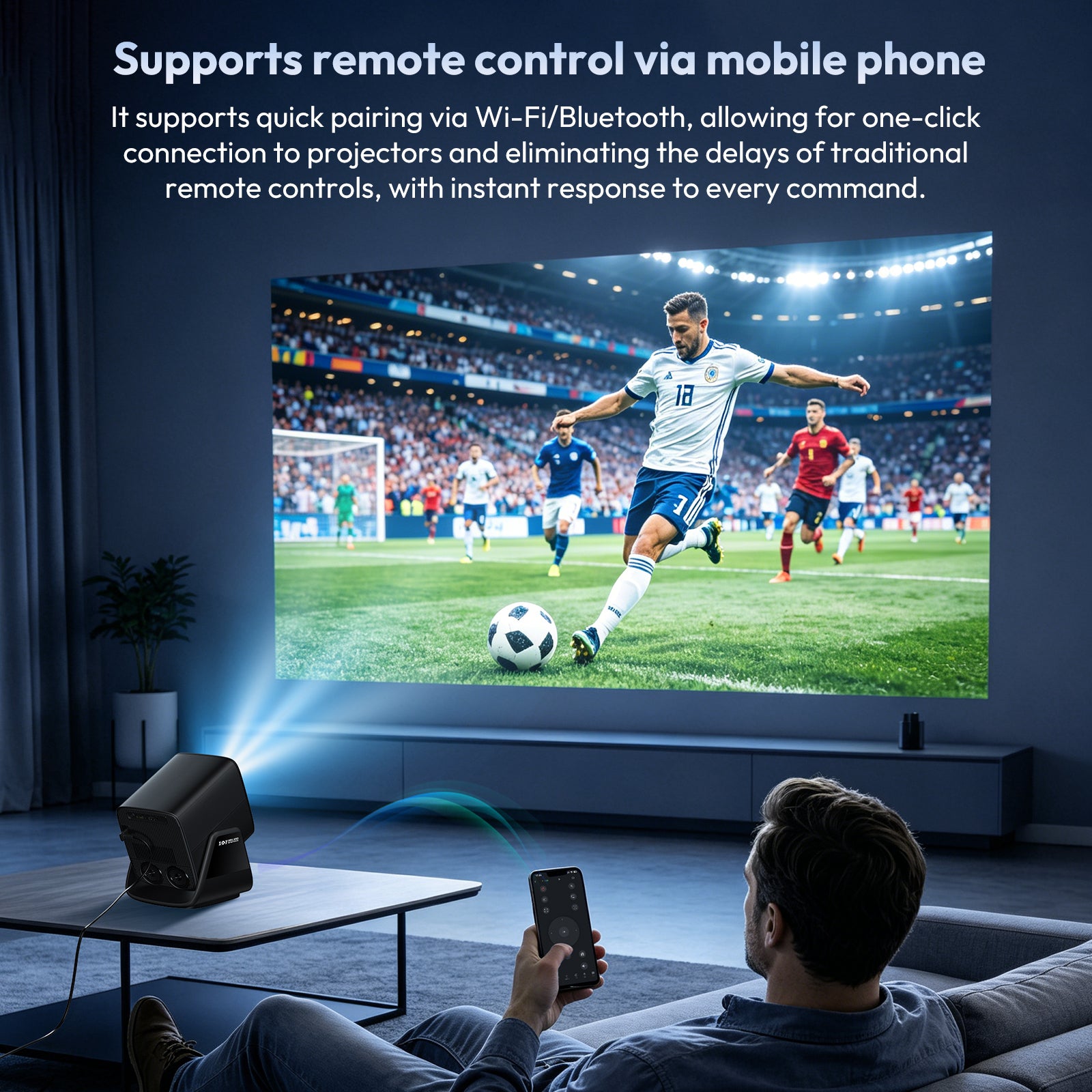 Gimbal A7 Cine Portable Projector Android 14 With Native 1080P WiFi 6 Bluetooth 5.4 Dolby Audio