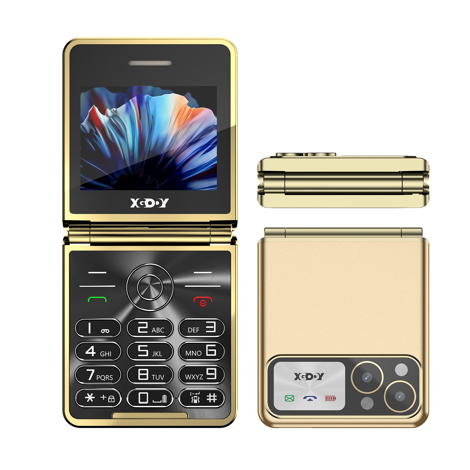 S200 2.4" Unlocked 2G Android Phone Foldable Phone | 5 Emergency call, Dual SIM, Bluetooth
