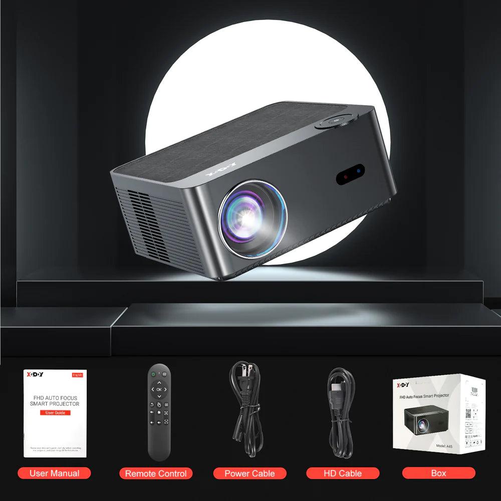 Cost-effective and Most worthwhile XGODY A45 1080P Projector | 200-inch Home Theater, Smart Projector With Wifi And Bluetooth - XGODY