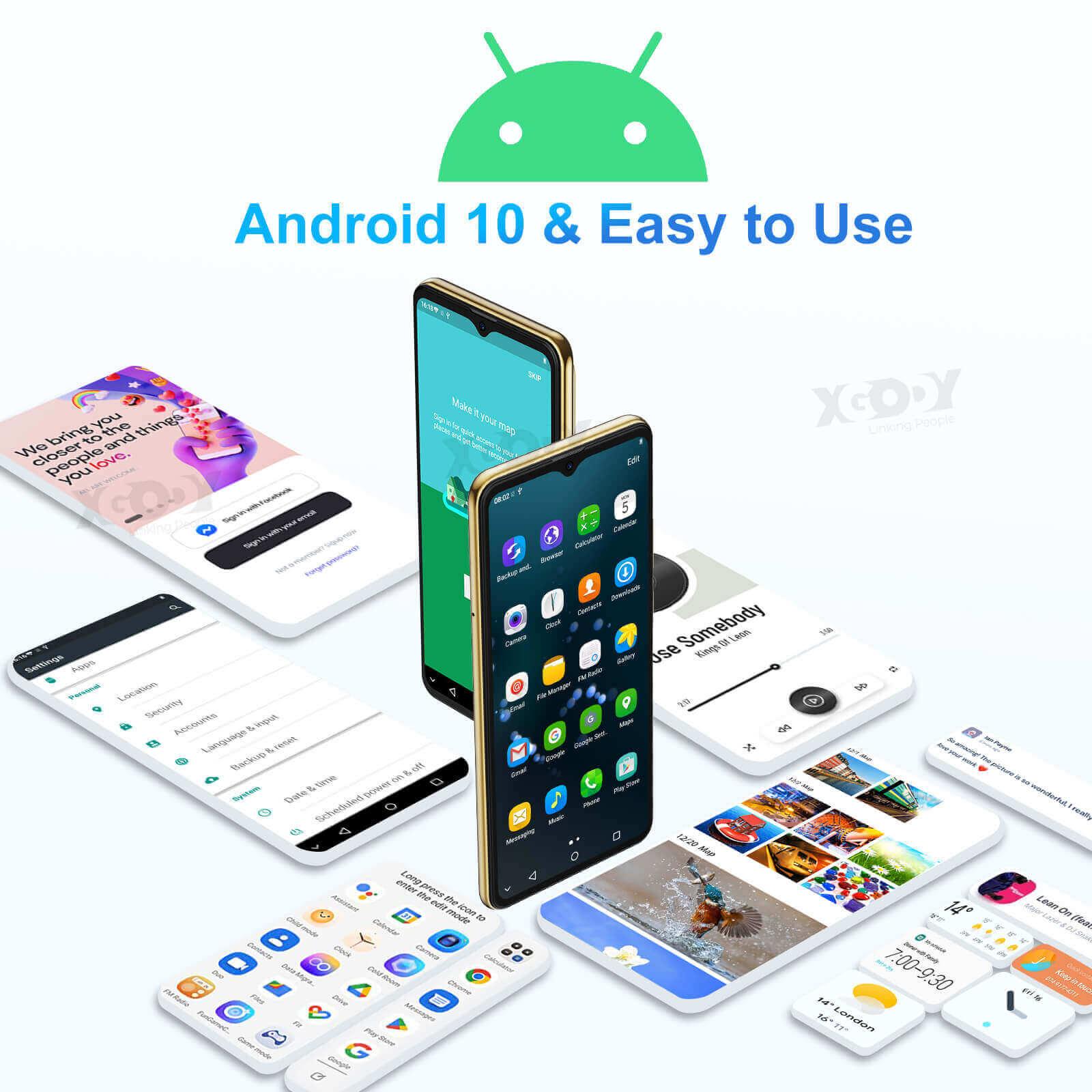 Cost-effective and Most worthwhile XGODY A53 Cellphone | 6.5" HD Display, Android 10.0, Dual Cameras, Face Unlock - XGODY