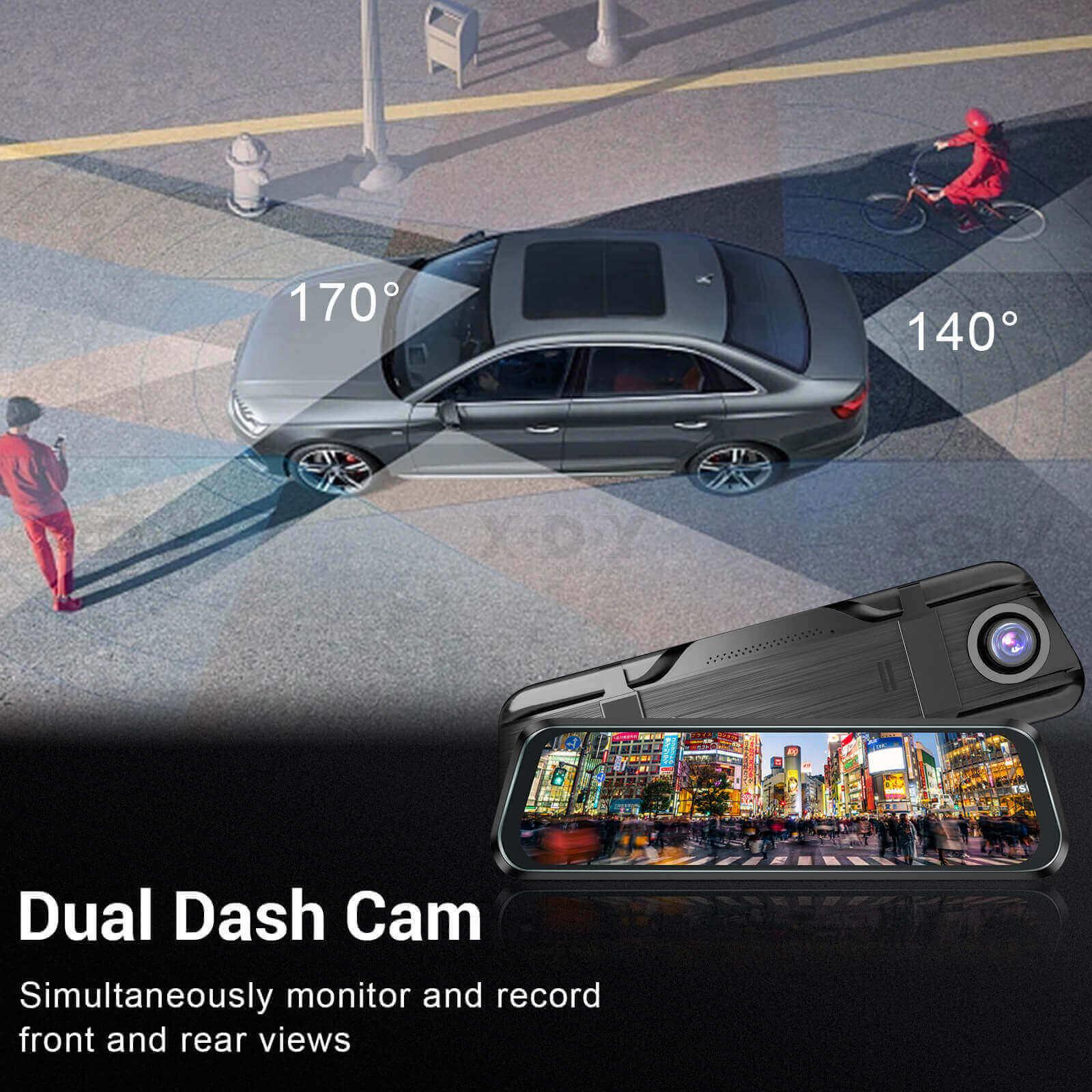 Cost-effective and Most worthwhile XGODY H13 Dash Cam | 10-Inch HD Display, 2.5K+1080P Resolution, Dual-Lens, Parking Monitoring - XGODY