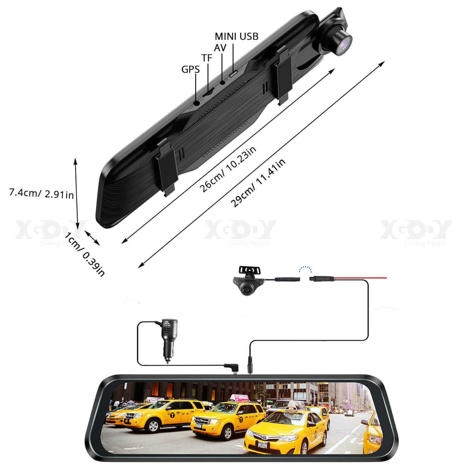 Cost-effective and Most worthwhile XGODY H13 Dash Cam | 10-Inch HD Display, 2.5K+1080P Resolution, Dual-Lens, Parking Monitoring - XGODY