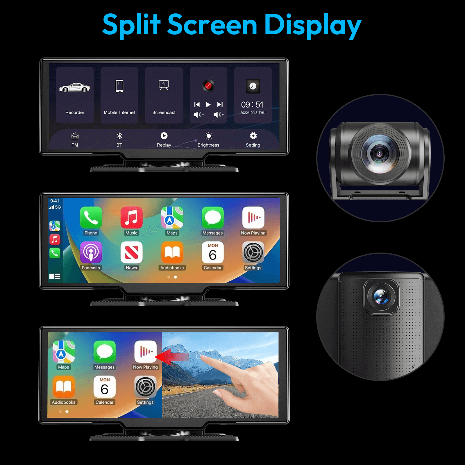 Cost-effective and Most worthwhile XGODY H30 Dash Cam | 10.26" Screen, 4K Camera, Carplay/Android Auto Support - XGODY