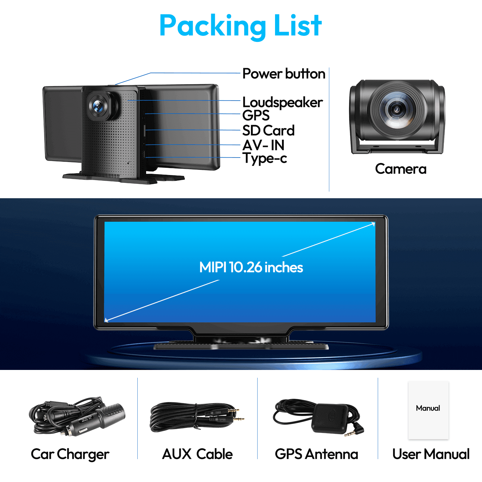 Cost-effective and Most worthwhile XGODY H30 Dash Cam | 10.26" Screen, 4K Camera, Carplay/Android Auto Support - XGODY