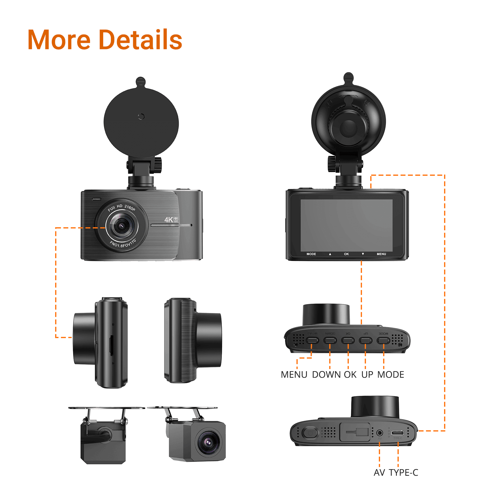 Cost-effective and Most worthwhile XGODY J402 Pro Dash Cam | 4K + 1080P Dual Lens, 24-Hour Monitoring, Night Vision - XGODY