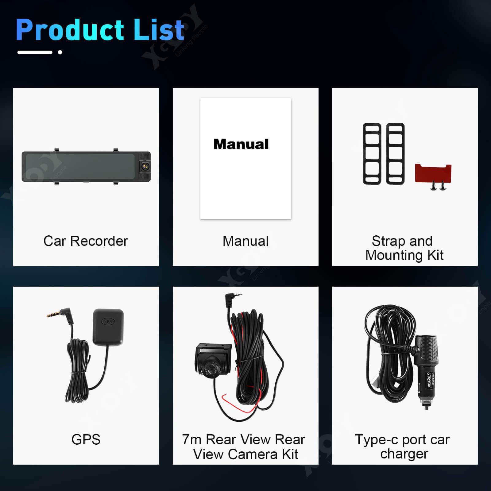 Cost-effective and Most worthwhile XGODY J406 Triple Channels Dash Cam - 12-Inch Touch Screen, 4K Ultra HD - XGODY