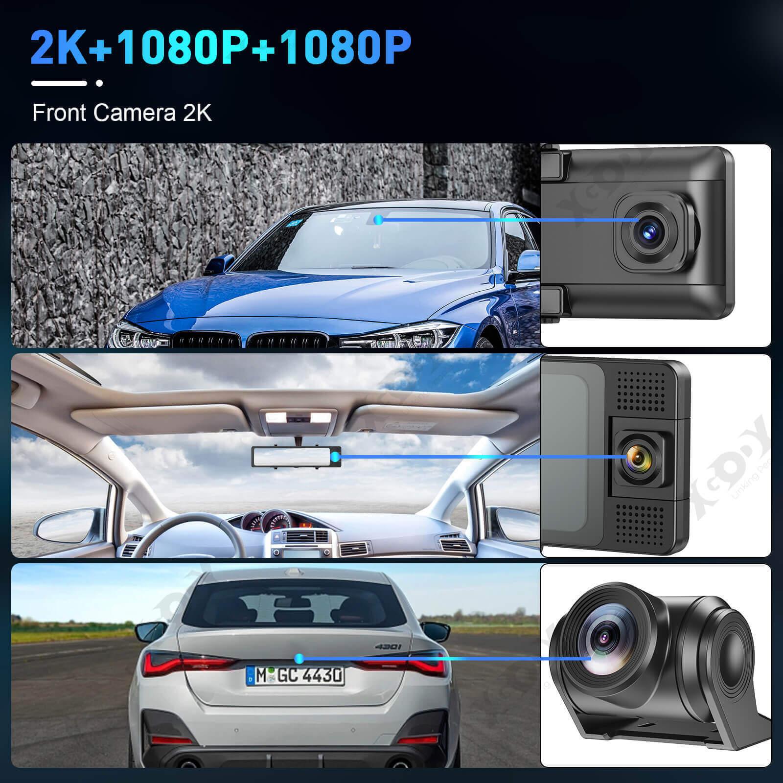 Cost-effective and Most worthwhile XGODY J406 Triple Channels Dash Cam - 12-Inch Touch Screen, 4K Ultra HD - XGODY