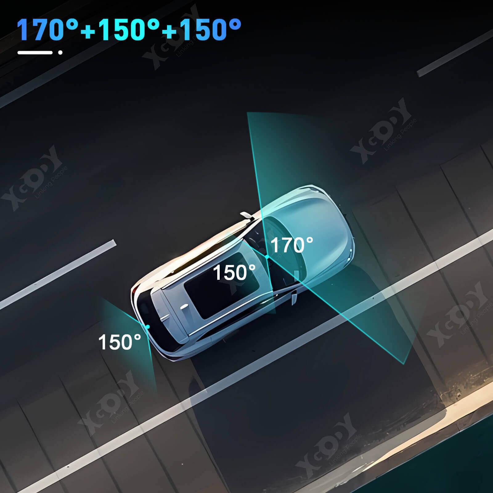 Cost-effective and Most worthwhile XGODY J406 Triple Channels Dash Cam - 12-Inch Touch Screen, 4K Ultra HD - XGODY