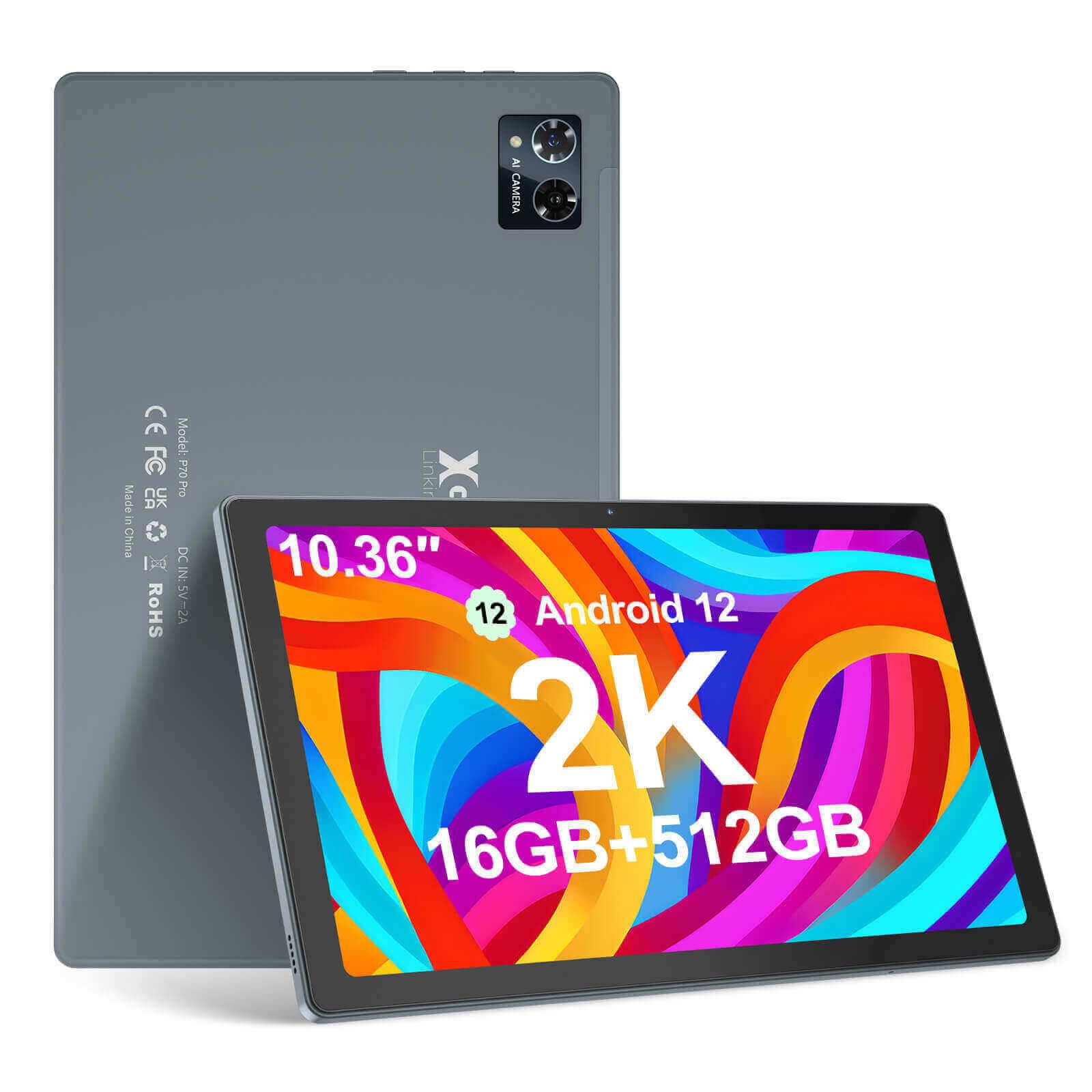 Cost-effective and Most worthwhile XGODY P70 PRO 4G Tablet With 2K Display, Android 12, 16G+512G, Split Screen, Metal Body - XGODY