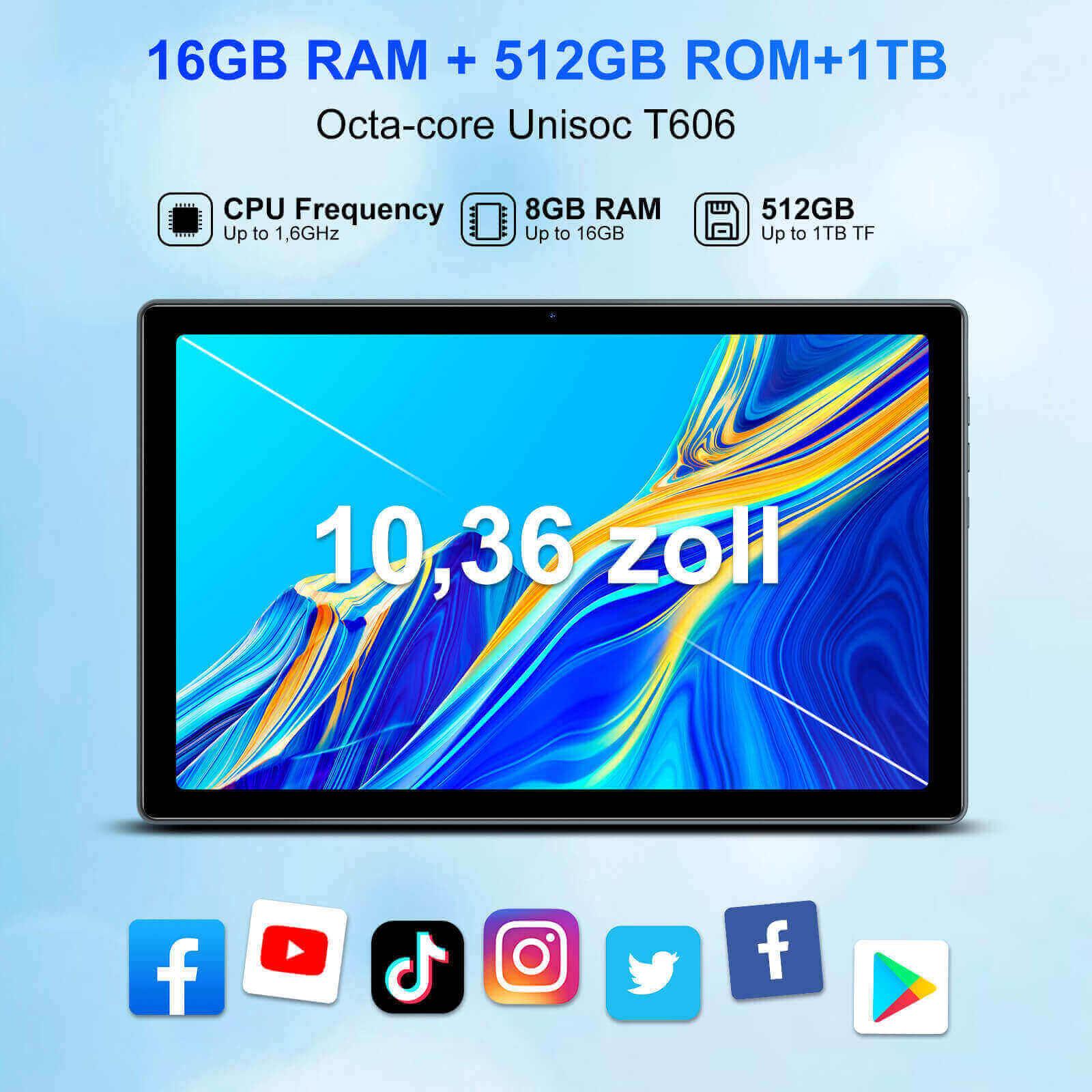 Cost-effective and Most worthwhile XGODY P70 PRO 4G Tablet With 2K Display, Android 12, 16G+512G, Split Screen, Metal Body - XGODY