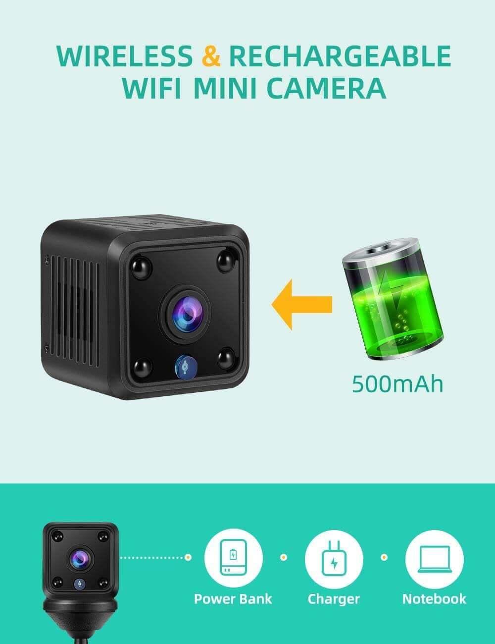 Cost-effective and Most worthwhile Mini Camera 360° Wireless HD Surveillance Camera with Battery, Motion Detection | XGODY MC61 - XGODY