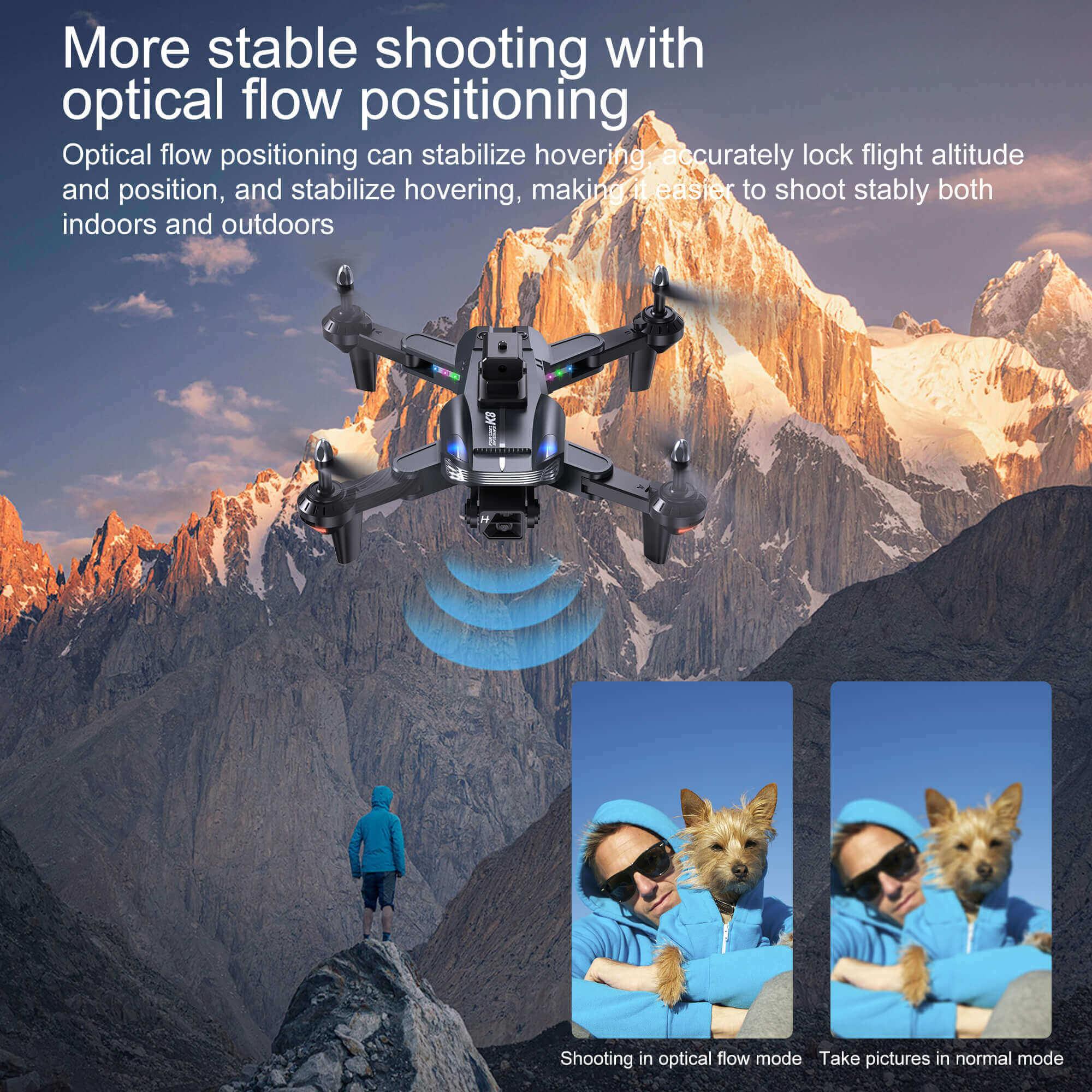 Cost-effective and Most worthwhile Mini Drone 4K Three-Sided Four-Axis Obstacle Avoidance Follow Foldable Remote Control HD - XGODY