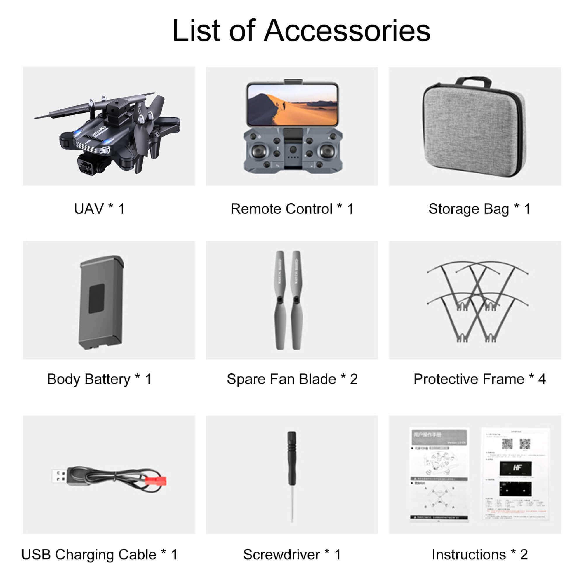 Cost-effective and Most worthwhile Mini Drone 4K Three-Sided Four-Axis Obstacle Avoidance Follow Foldable Remote Control HD - XGODY