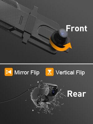 Cost-effective and Most worthwhile Mirror Dash Cam Dual 1080p Lens FHD 10 Inch Touchscreen With 24h Car Parking Monitor, Star Vision, 32GB - XGODY