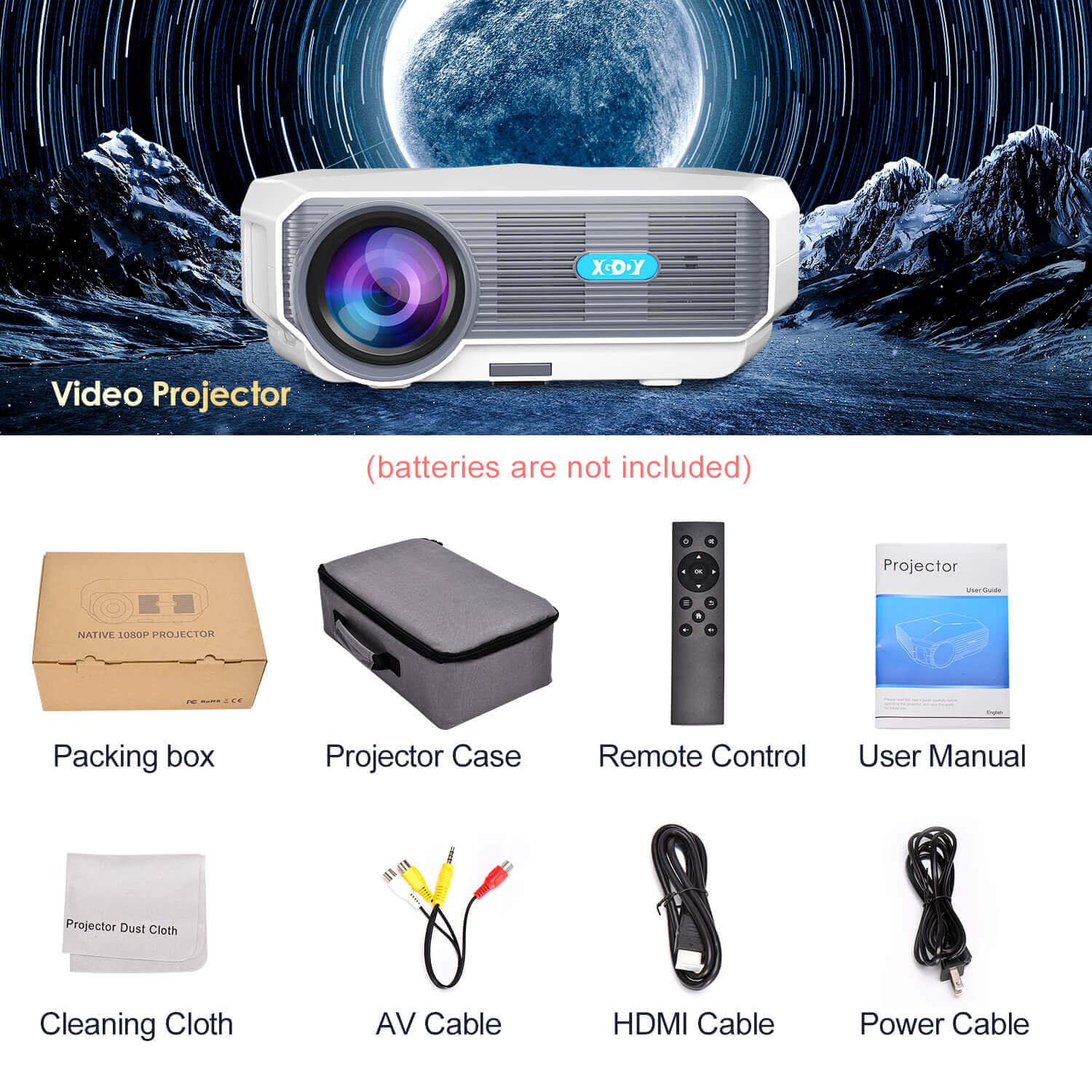 Cost-effective and Most worthwhile Native 1080P Full HD Video Projector | XGODY A4300 With WiFi & BT, Outdoor, Home Theater Projector - XGODY