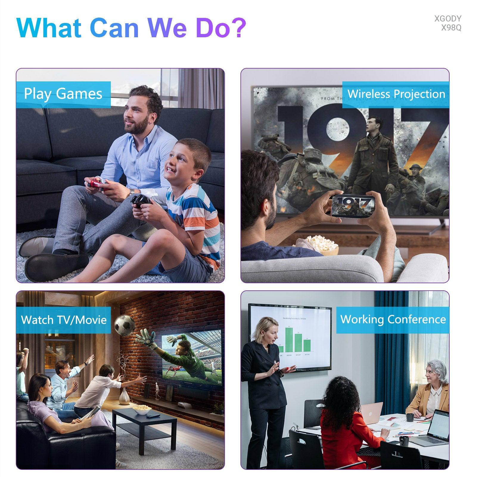 Cost-effective and Most worthwhile X98Q HDMI Android 11.0 Smart TV Box 4K, 2.4/5G Dual WiFi & Bluetooth, 16GB build-in Disney, Netflix - XGODY