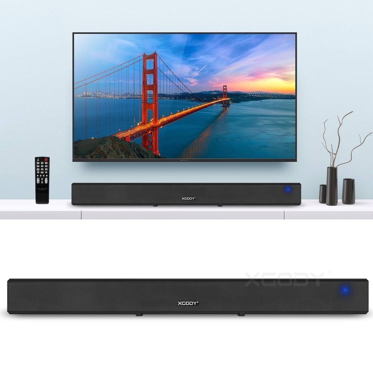 Cost-effective and Most worthwhile XGody 1013A Surround Sound Wireless Subwoofer 2.0 TV Soundbar - XGODY