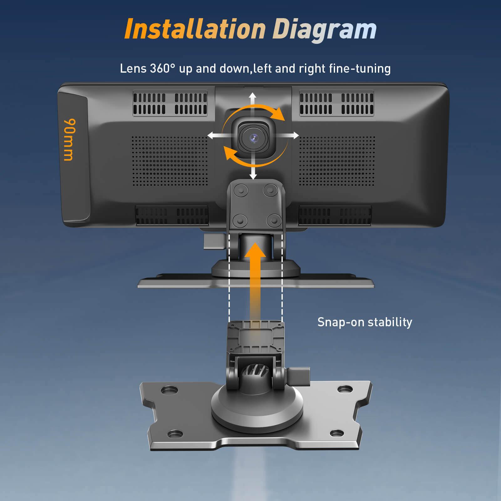 Cost-effective and Most worthwhile XGODY 1080P 10.26" IPS Screen Front And Rear Dual-Recording Camera Dashcam For Cars - XGODY