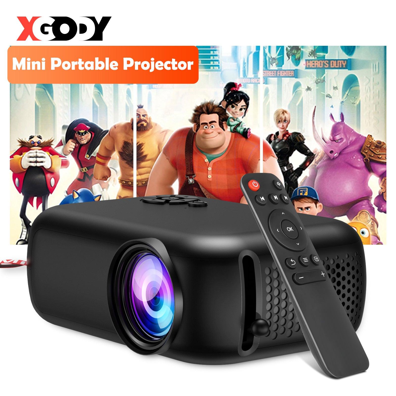 Cost-effective and Most worthwhile XGODY 1080P Multi-devio Connection Small Projector For Home Theater, HIFI Built-In 3W Speaker - XGODY