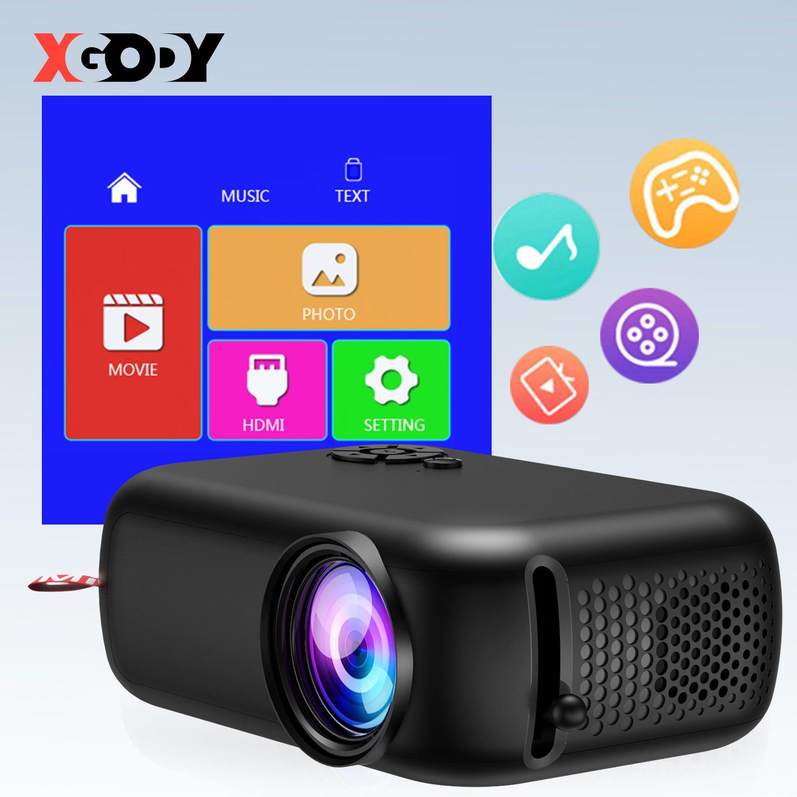 Cost-effective and Most worthwhile XGODY 1080P Multi-devio Connection Small Projector For Home Theater, HIFI Built-In 3W Speaker - XGODY