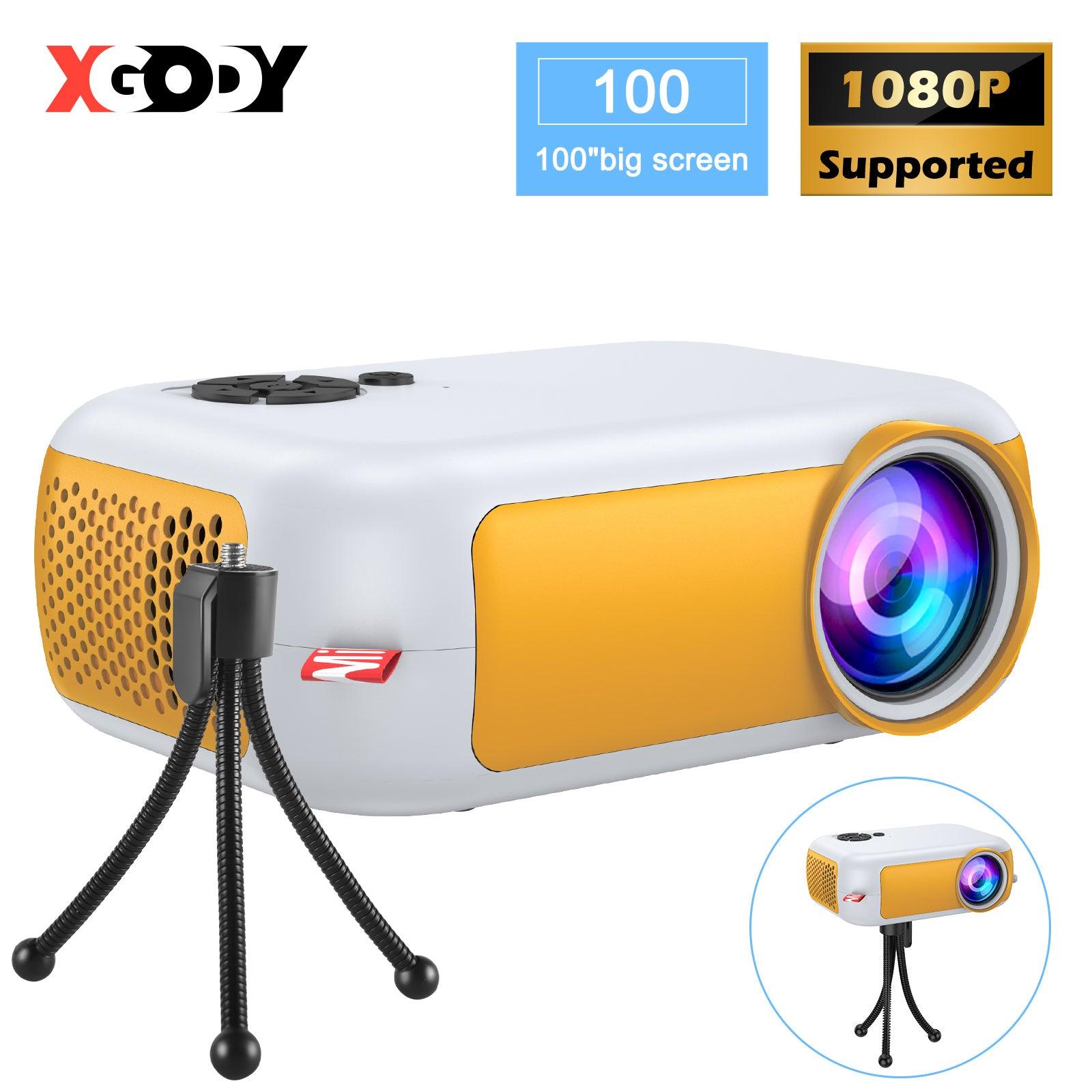 Cost-effective and Most worthwhile XGODY 1080P Multi-devio Connection Small Projector For Home Theater, HIFI Built-In 3W Speaker - XGODY