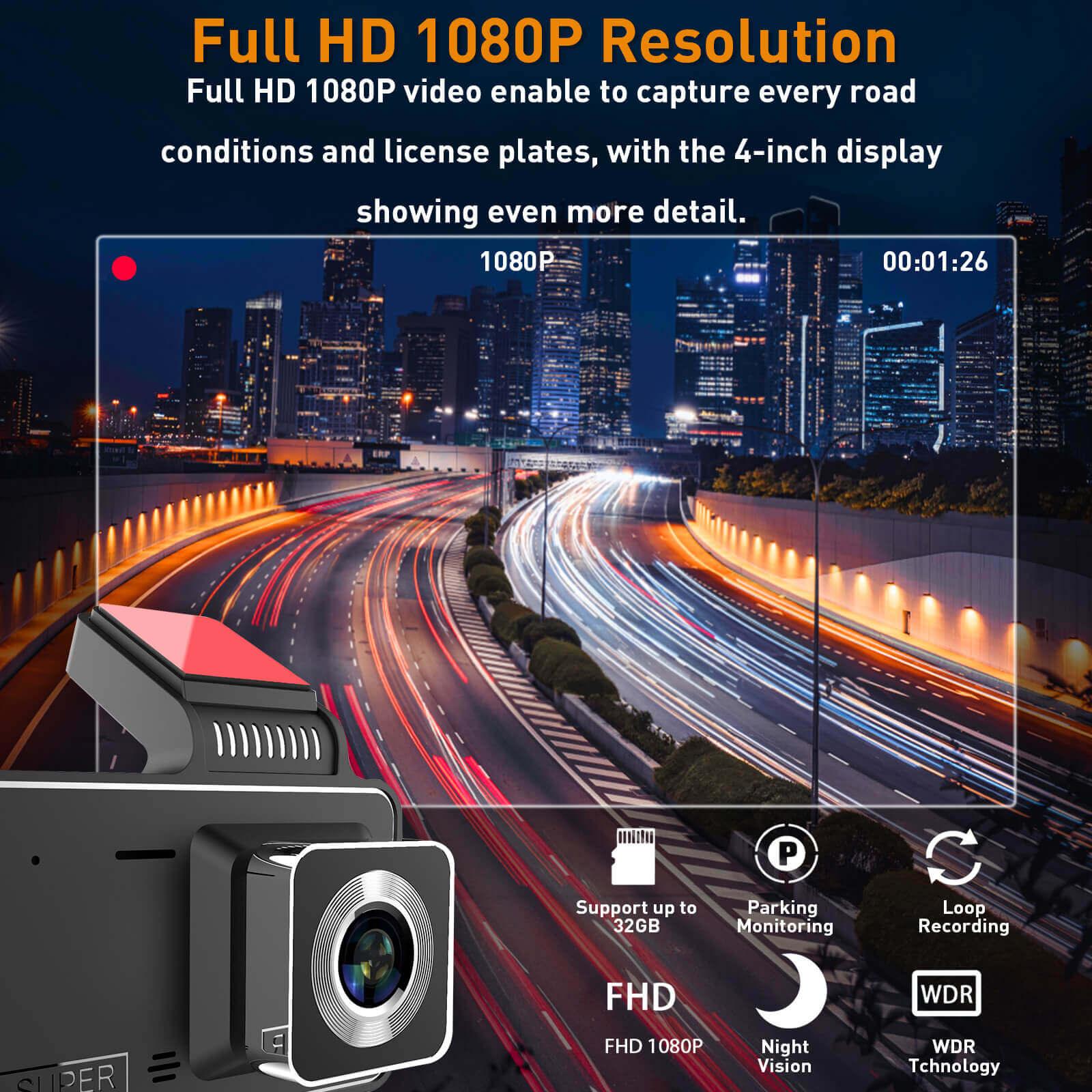Cost-effective and Most worthwhile XGODY 4'' Camera Dash Cams For Cars With Backup Camera, Night Vision 1080P Video Recorder - XGODY