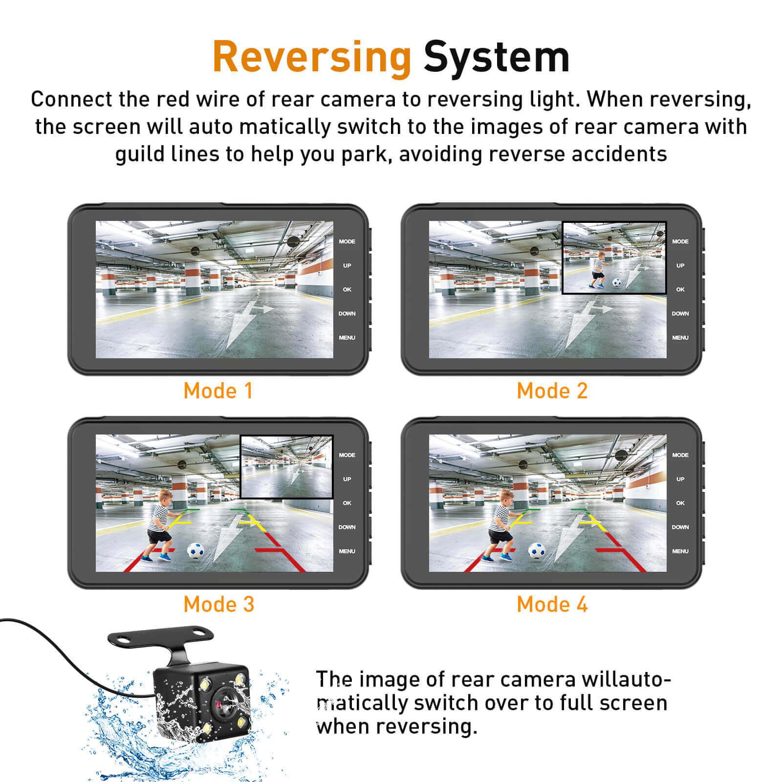 Cost-effective and Most worthwhile XGODY 4'' Camera Dash Cams For Cars With Backup Camera, Night Vision 1080P Video Recorder - XGODY