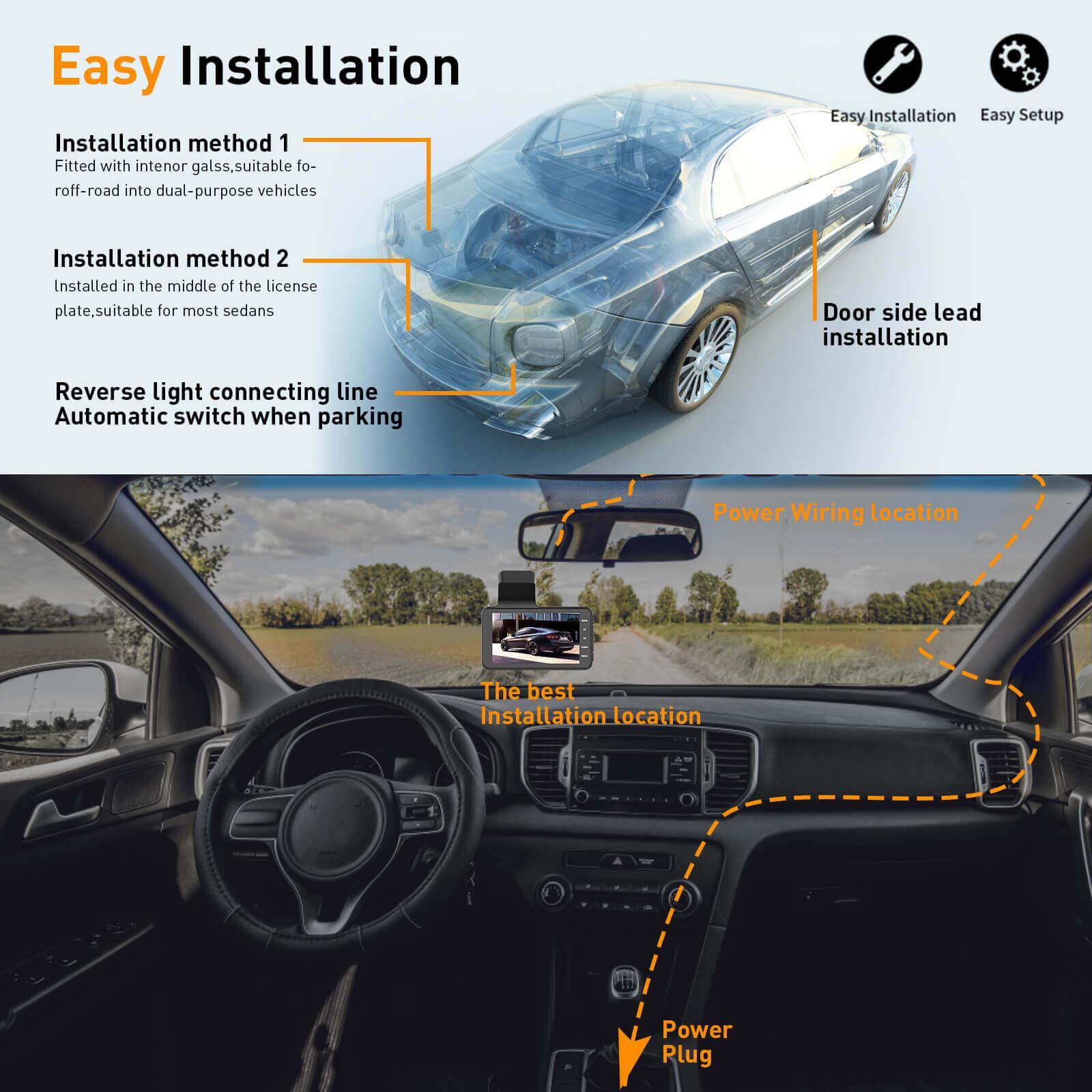 Cost-effective and Most worthwhile XGODY 4'' Camera Dash Cams For Cars With Backup Camera, Night Vision 1080P Video Recorder - XGODY