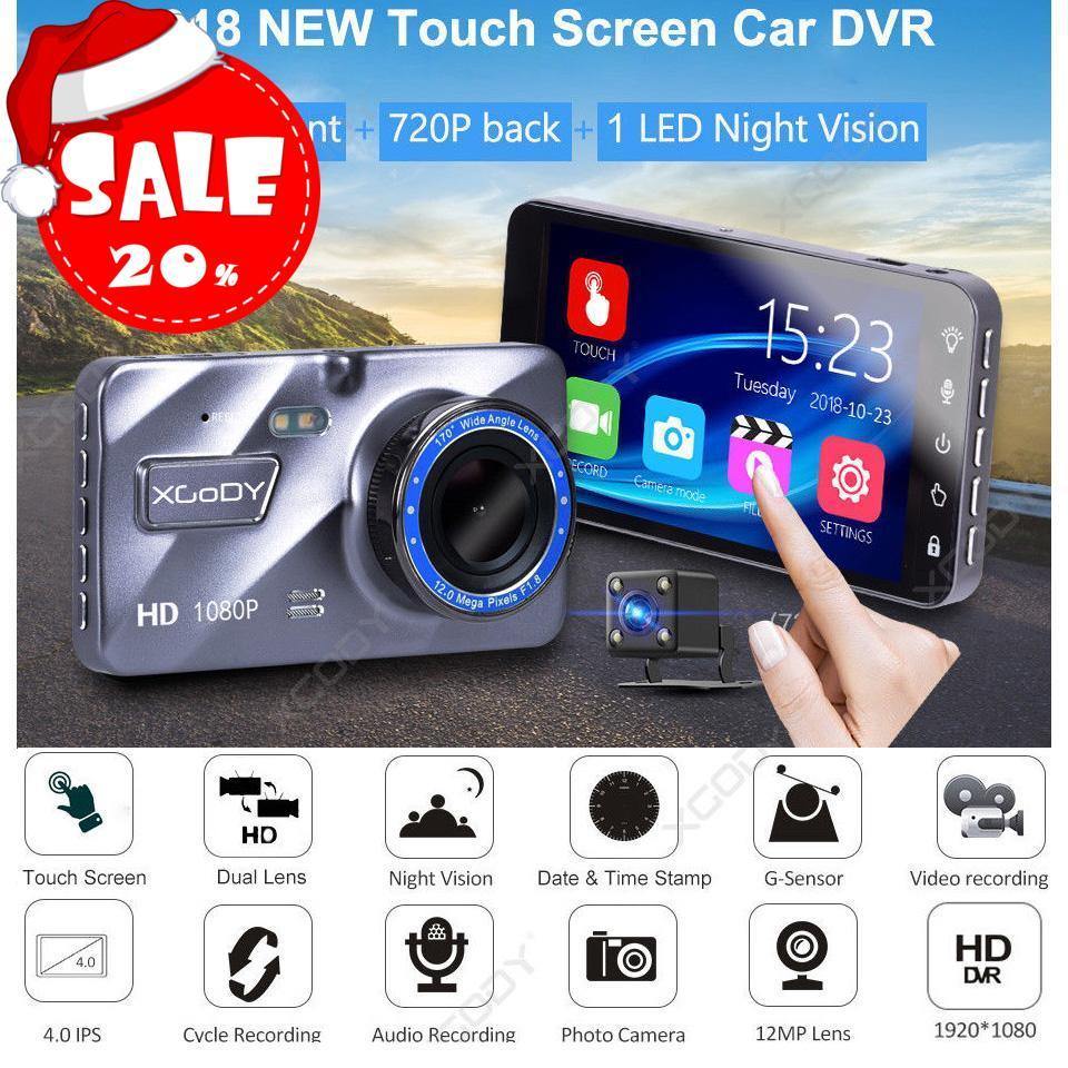 Cost-effective and Most worthwhile XGODY - 4" Touch Screen FHD Car DVR Camera With Backup Camera and 32GB Memory - XGODY