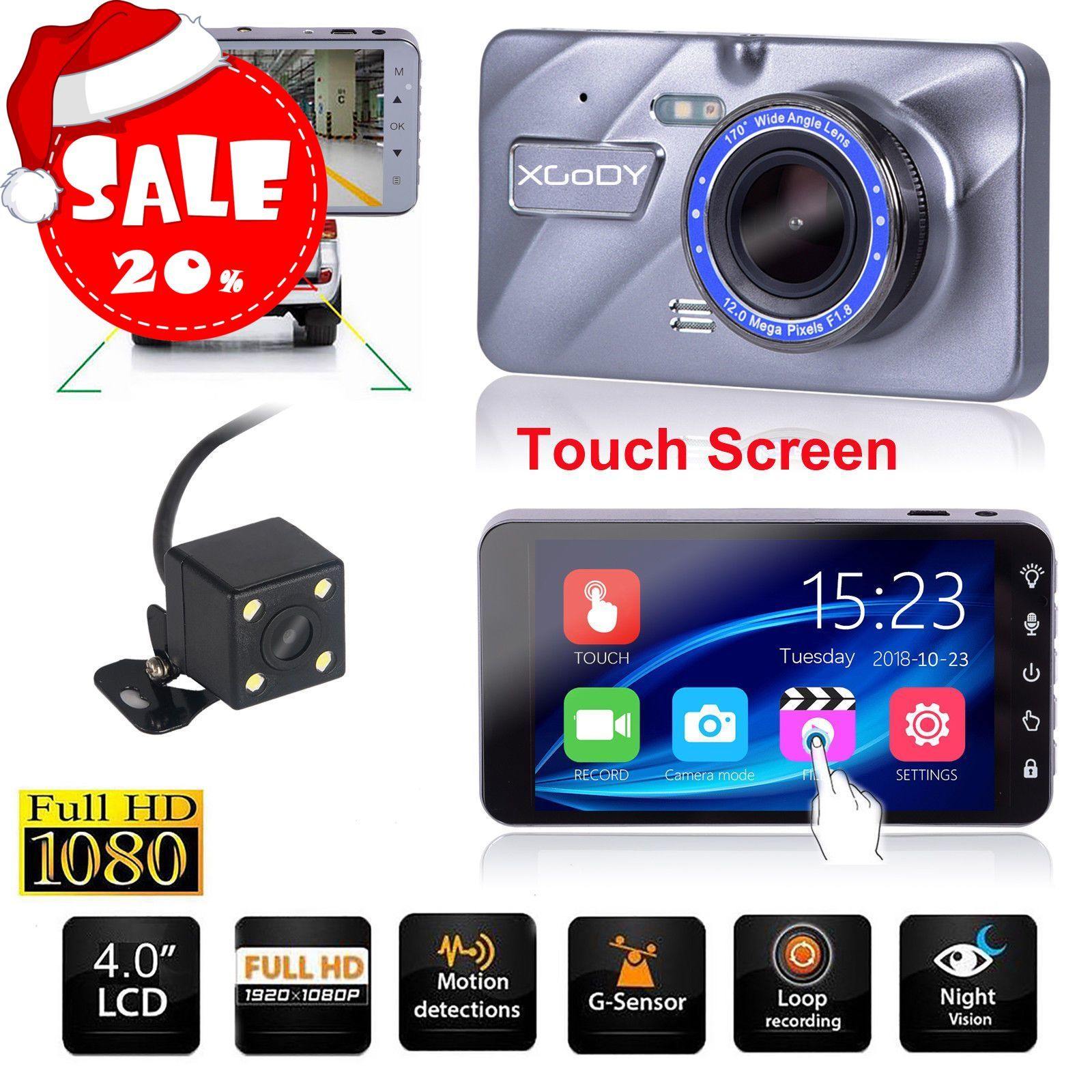 Cost-effective and Most worthwhile XGODY - 4" Touch Screen FHD Car DVR Camera With Backup Camera and 32GB Memory - XGODY