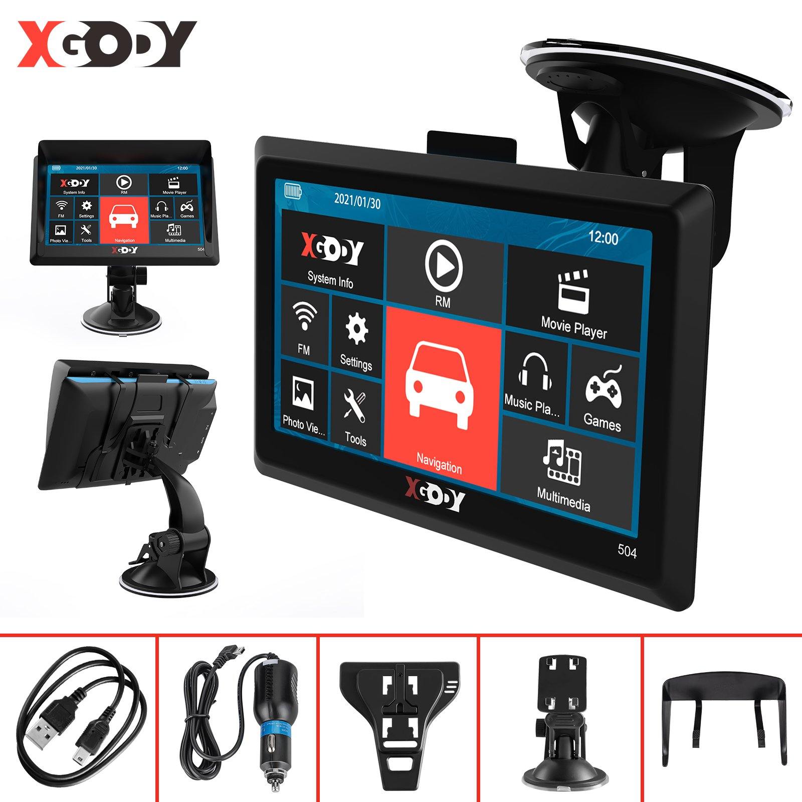Cost-effective and Most worthwhile XGODY 504F Sat Nav Built-in 8GB ROM with 5 Inch Touch Screen Car GPS - XGODY