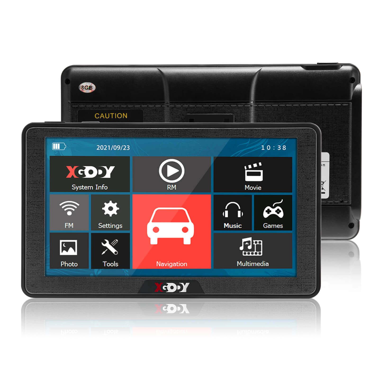 Cost-effective and Most worthwhile XGODY 886F Car Truck 7'' GPS FM Navigator - New Looking & Upgraded Version - XGODY