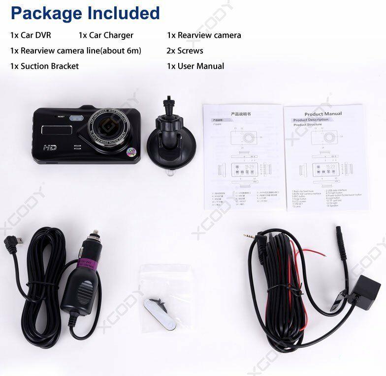 Cost-effective and Most worthwhile XGODY A6T 4'' HD 1080P G-sensor DVR Rear Video Camera, 24h Parking Monitor & Night Vision - XGODY