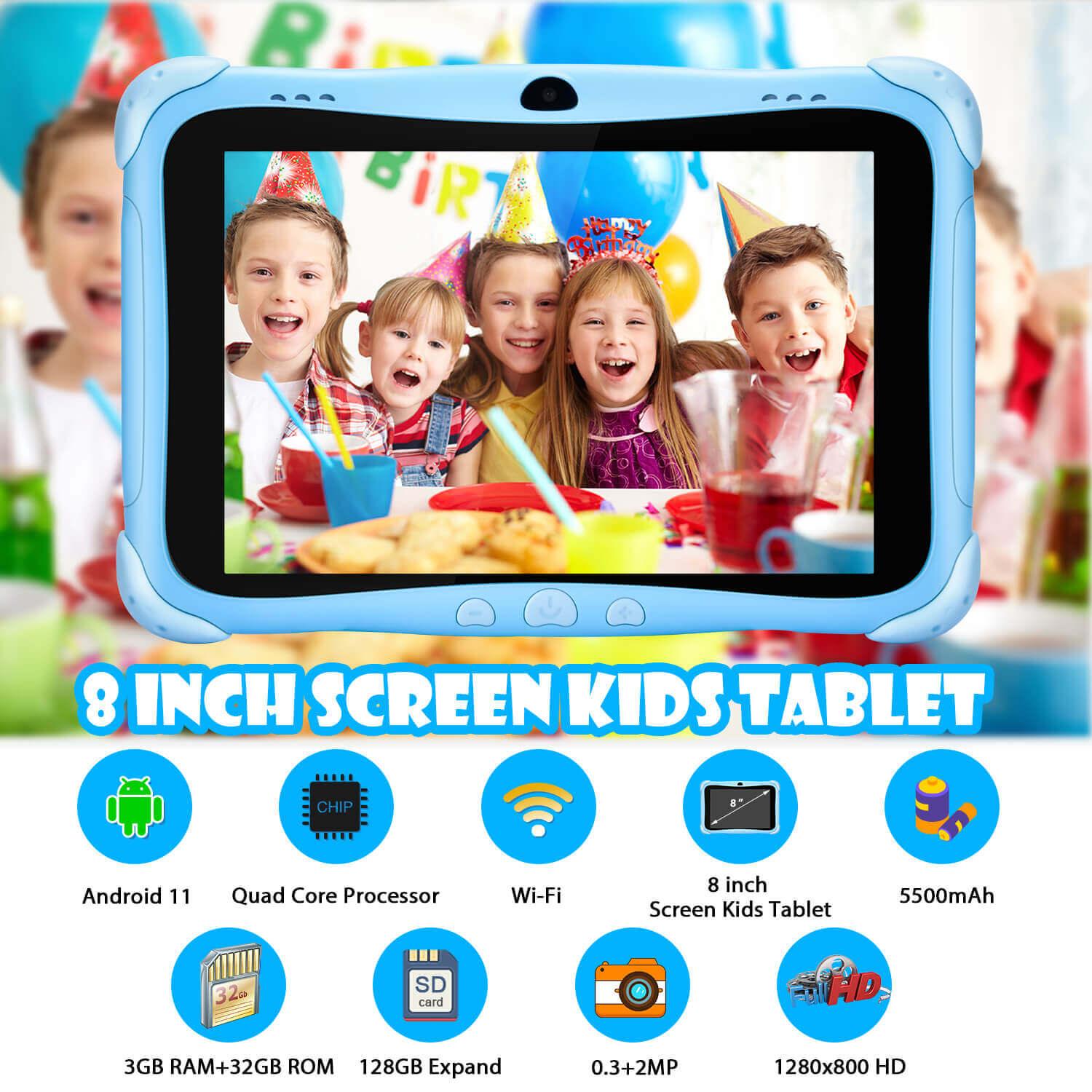 Cost-effective and Most worthwhile XGODY Android HD 8 Kids Tablet 32 GB Kid-Proof Case Dual Camera Educational Games Parental Control - XGODY