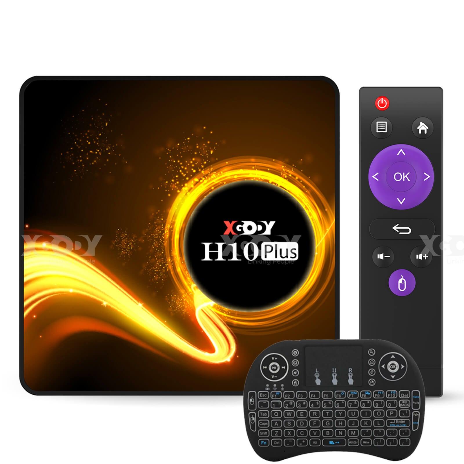Cost-effective and Most worthwhile XGODY H10Plus Android 10.0 Quad Core Smart TV BOX Dual Wifi Keyboard Media Player - XGODY