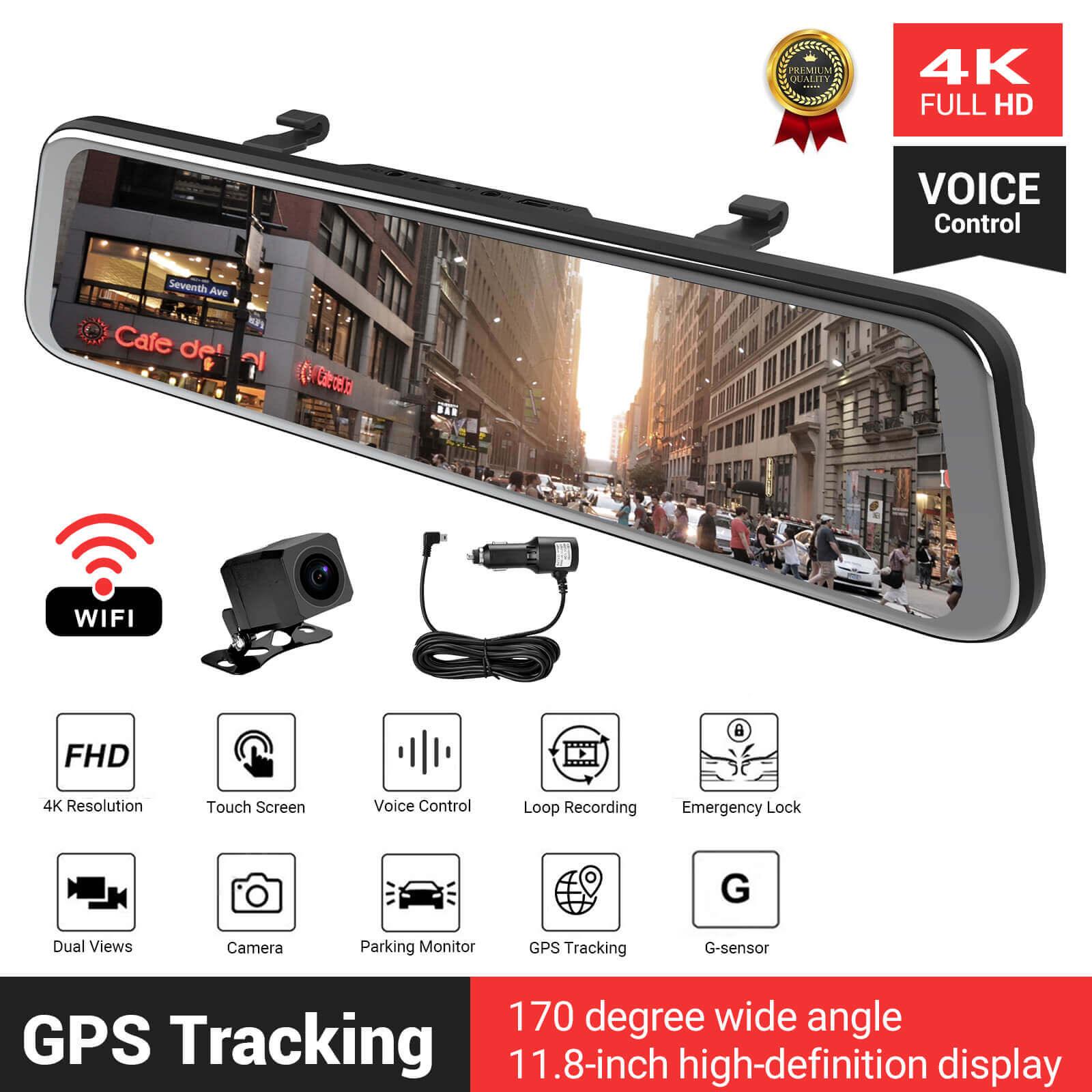 Cost-effective and Most worthwhile XGODY HN128-Pro 12" 4K+1080P Dual Dashcam, With GPS WIFI Controllo Vocale - XGODY