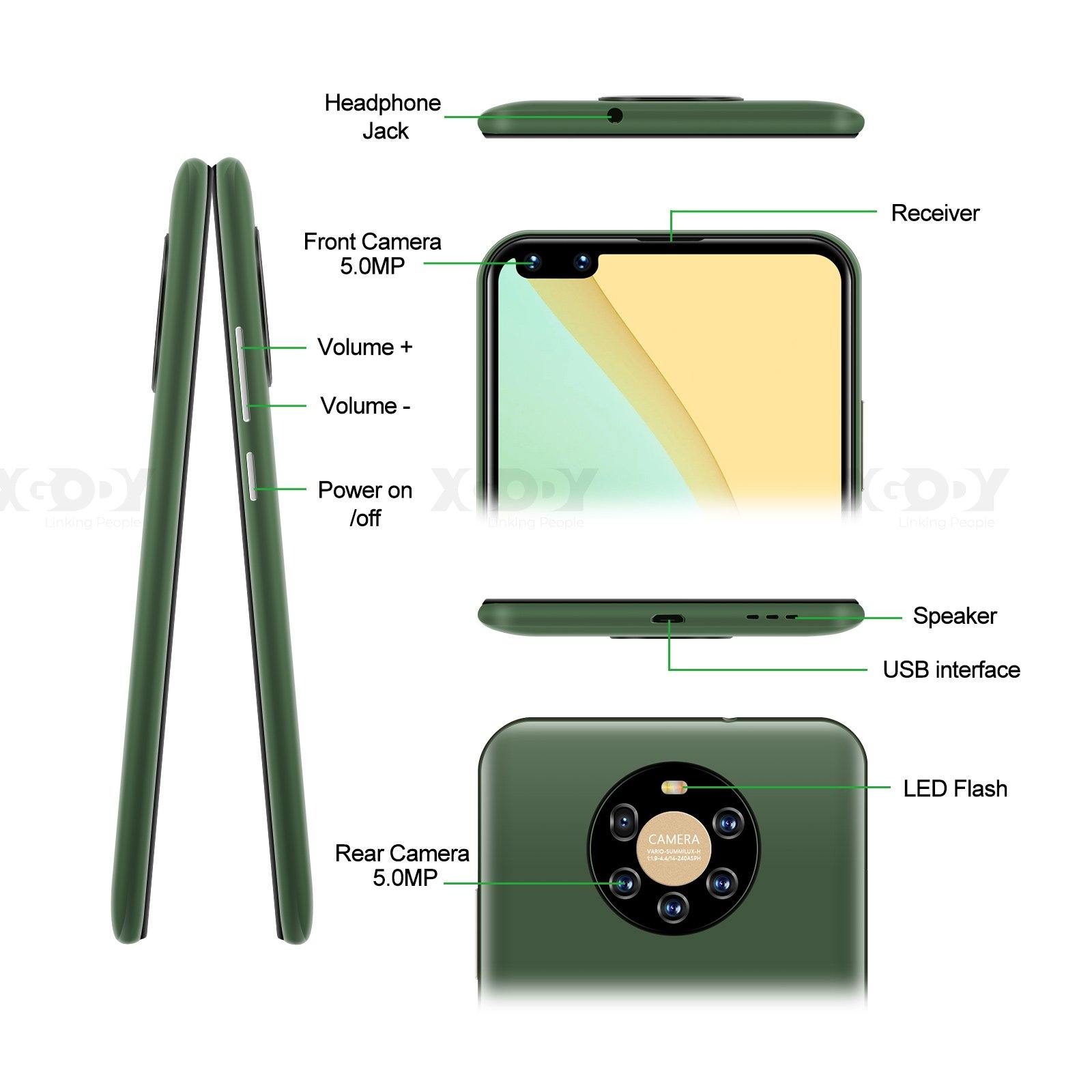 Cost-effective and Most worthwhile XGODY MATE40 6.7INCH ANDROID8.1 QUAD-CORE DUAL SIM CARD SMARTPHONE - XGODY