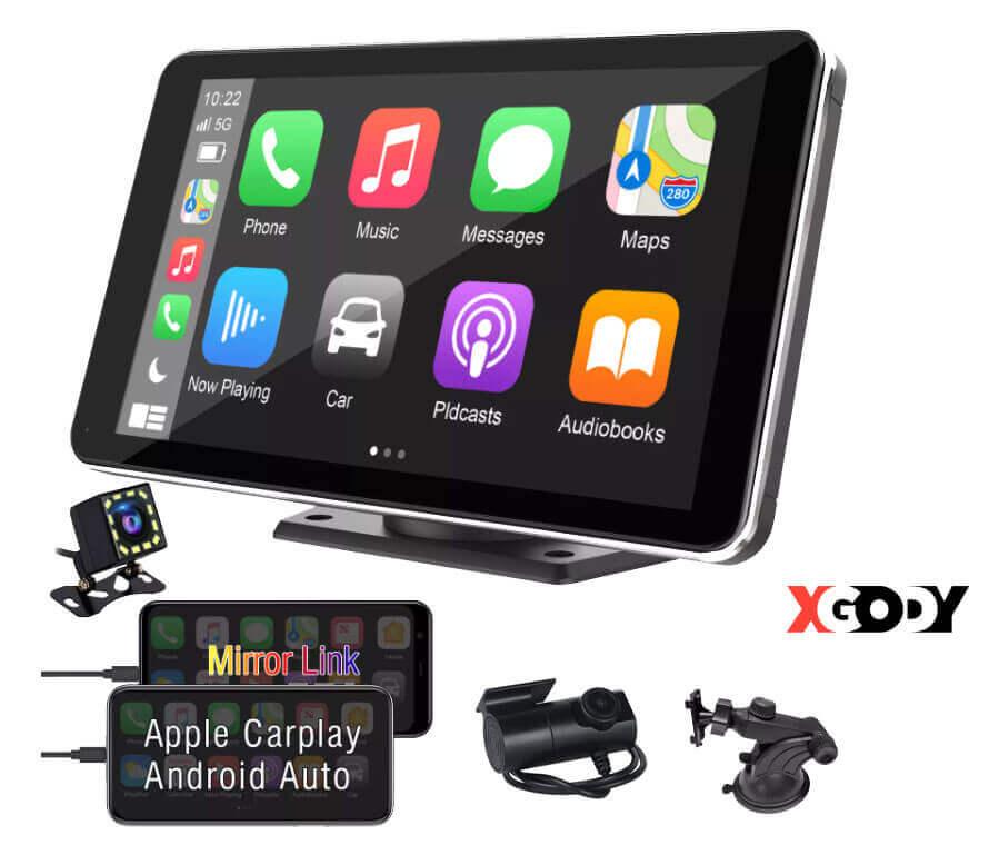 Cost-effective and Most worthwhile XGODY Portable Car and Driver Car Stereo with Wireless Carplay & Android Auto, Online GPS Navigation and Camera - XGODY