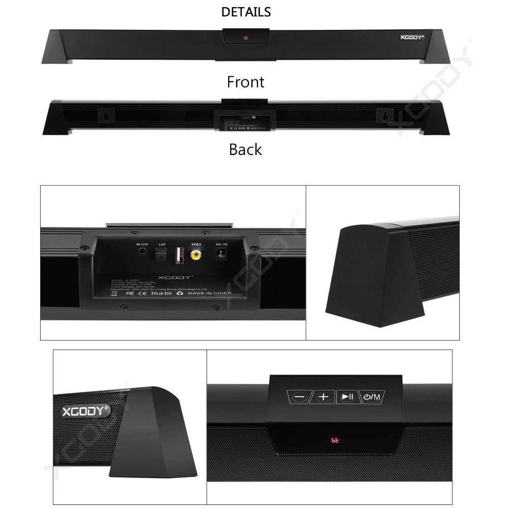 Cost-effective and Most worthwhile Xgody S-XS02 Wireless Bluetooth Hi-Fi Soundbar - XGODY