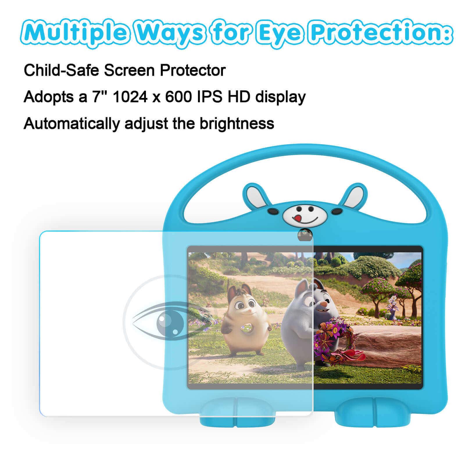 Cost-effective and Most worthwhile XGODY T702 PRO 7 Inch 32GB Android 11.0 OS Children's Tablets PC Handheld Cartoon Leather Case - XGODY