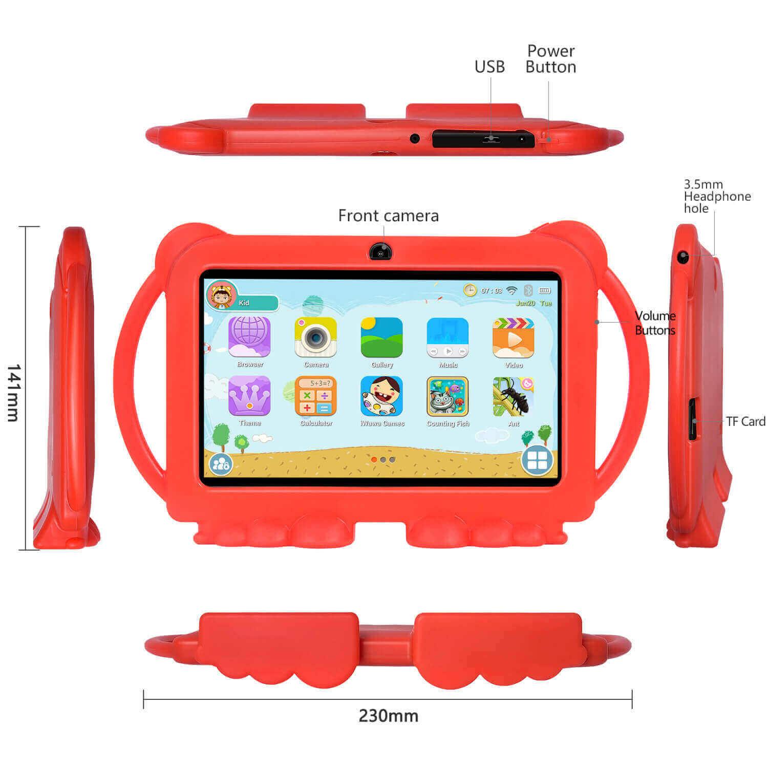 Cost-effective and Most worthwhile XGODY T702 PRO Android 11.0 7 Inch 32GB Smart Kids Tablet With Big Foot Dual Ear Leather Case - XGODY