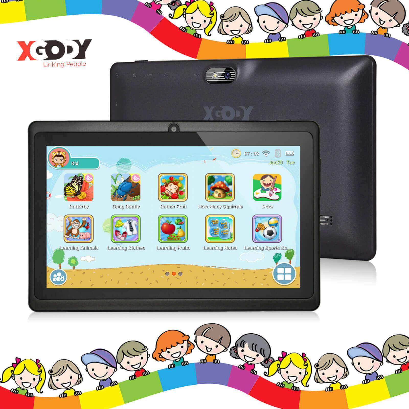 Cost-effective and Most worthwhile XGODY T702 PRO Android 11.0 7 Inch 32GB Smart Kids Tablet With Big Foot Dual Ear Leather Case - XGODY