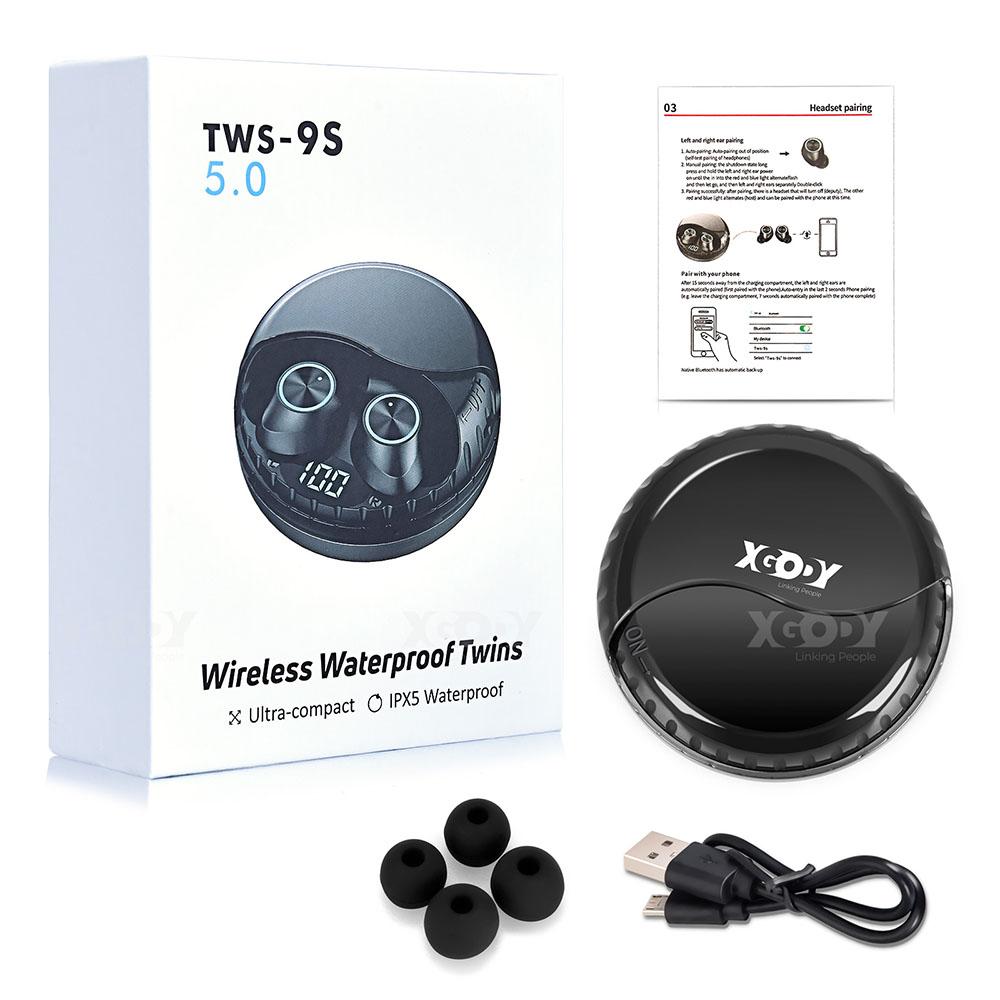 Cost-effective and Most worthwhile XGODY TWS 9S Bluetooth 5.0 & Wireless Twins Earbuds Bass Stereo - XGODY