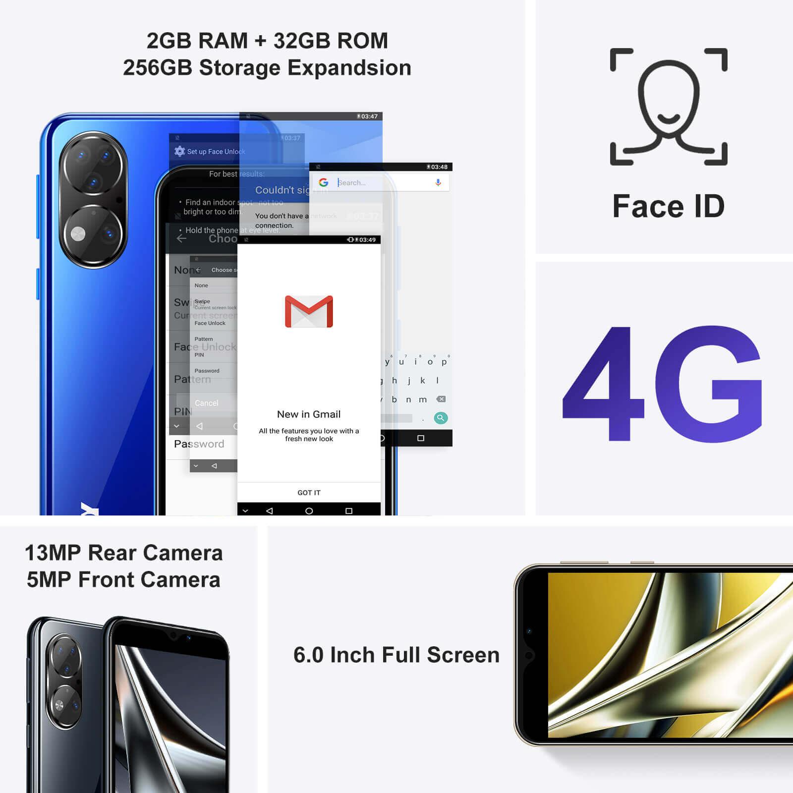 Cost-effective and Most worthwhile XGODY X15 | Quad Core Android 4G Mobile Phone, 6.0 Inch, 32GB, Dual SIM Unlocked, Beauty Camera - XGODY