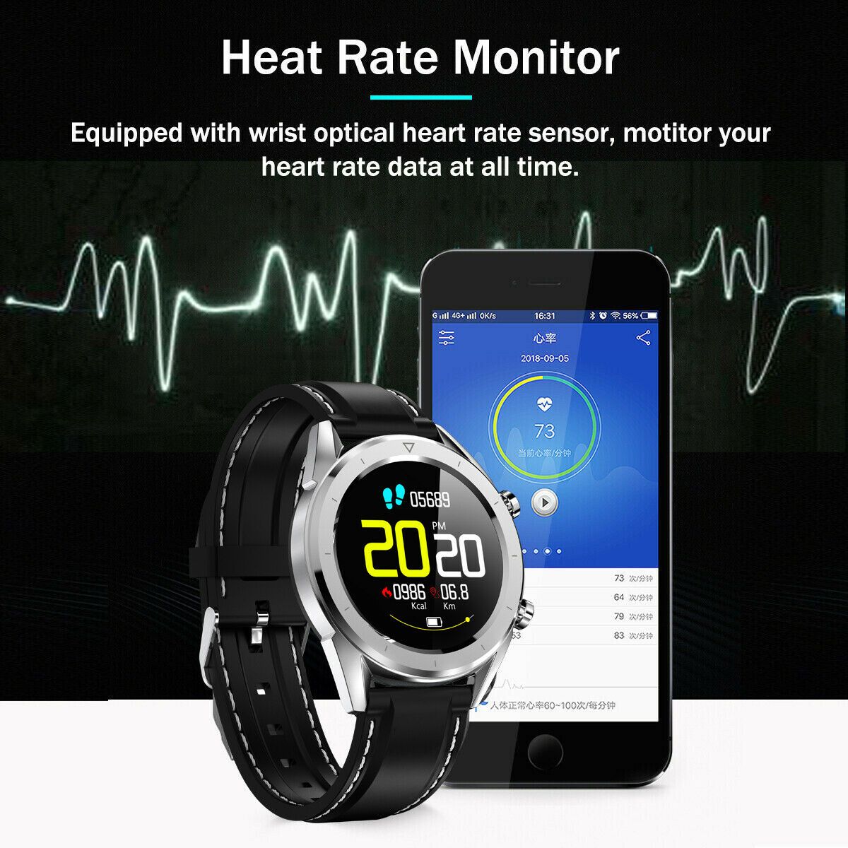 Cost-effective and Most worthwhile XGODY XG12 Sport Smart Watch ECG Blood Pressure Monitor - XGODY