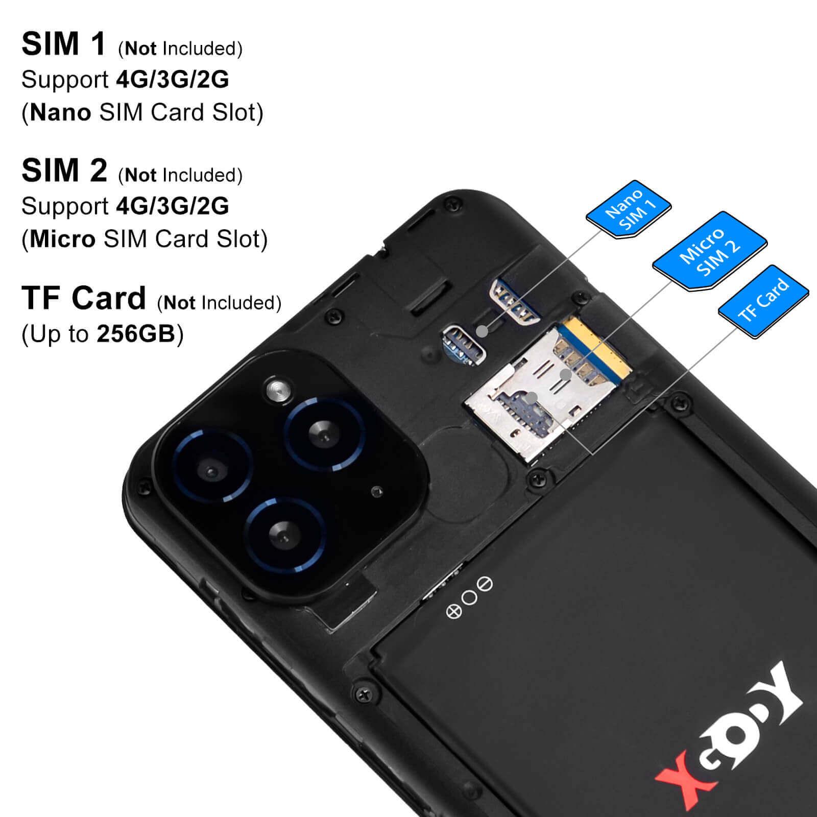 Cost-effective and Most worthwhile XGODY Y14, Quad Core, 4G LTE Dual SIM Unlocked Android Smartphone, 6.6’’ HD Waterdrop Display, 3000mAh Battery - XGODY