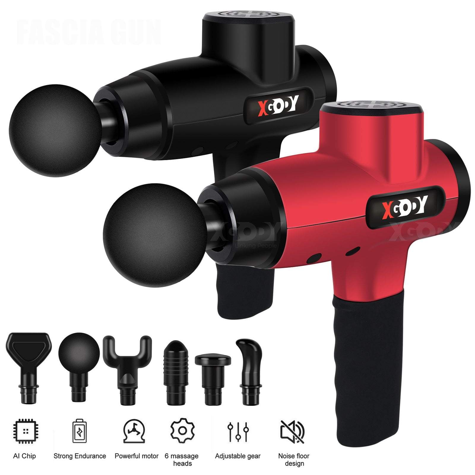 Cost-effective and Most worthwhile XGODY YZ01 Massage Gun Powerful Percussion Massager Deep Tissue Muscle Relaxing - XGODY