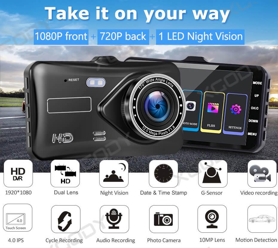 The latest and the Diverse XGODY A6T - Things You Need To Know | A Great 4.3-inch Dashcam Dual Cameras - XGODY 